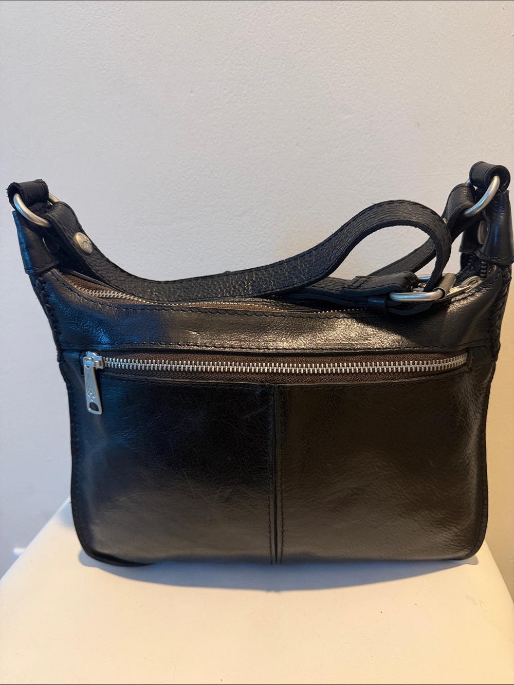 Patricia Nash Black Leather Camila Handbag with Tassel - Picture 2 of 9